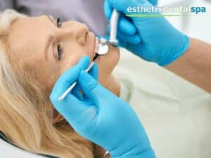 Patient receiving Fluoride Treatment at dental clinic