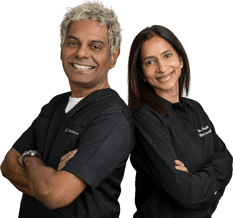 Dr. Divya Adusumilli and DDS Dr. Arvind Philomin, DDS